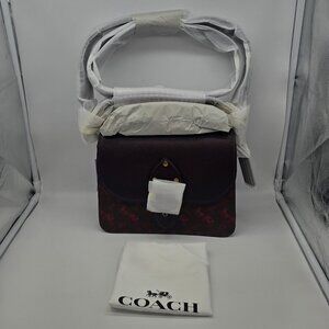 Coach Beat Shoulder Bag with Horse and Carriage Print 4594 Oxblood Cranberry